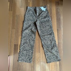 GAP Brown Leopard Print Pants SZ 30L